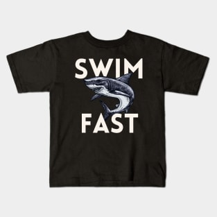 Funny Shark Tshirt For Swimmers Kids T-Shirt